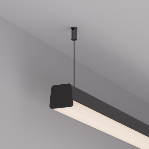 Профиль с экраном LINE-D-3734-2000 TETRA BLACK+OPAL (Arlight, Алюминий)