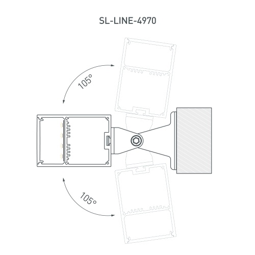 Профиль с экраном SL-LINE-4970-2500 BLACK+OPAL (Arlight, Алюминий)