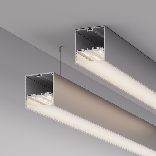 Профиль с экраном SL-LINE-7477-2500 ANOD+OPAL (Arlight, Алюминий)