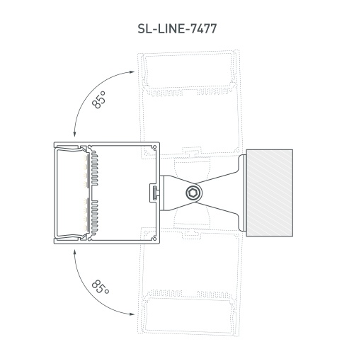 Профиль с экраном SL-LINE-7477-2500 WHITE+OPAL (Arlight, Алюминий)