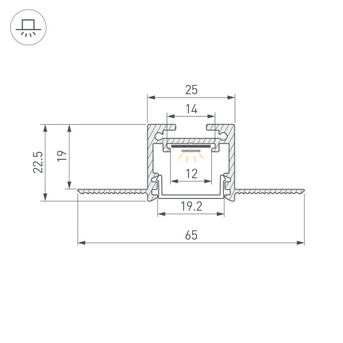 Профиль SL-LINIA20-FANTOM-2500 WHITE (Arlight, Алюминий)