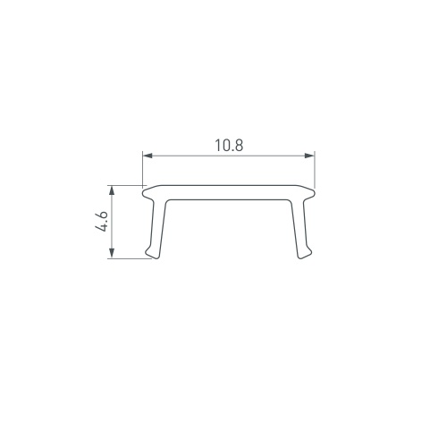 Экран SHELF-600-2000 OPAL (Arlight, Пластик)
