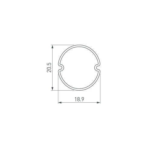 Экран ARH-ROUND-D20-DUAL-2000 OPAL (Arlight, Пластик)