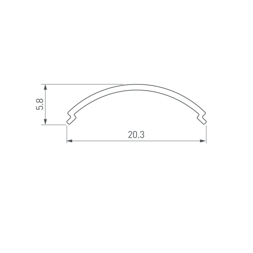 Экран ARH-KANT-H16-2000 Round Clear-PM (Arlight, Пластик)