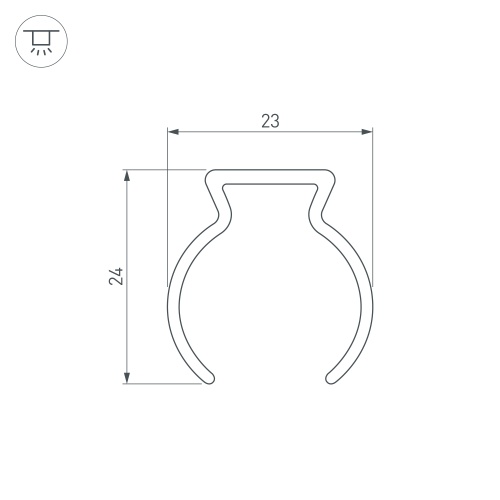 Профиль WPH-FLEX-D22-360deg-1000 (Arlight, Пластик)