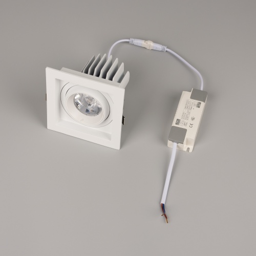 Светильник MS-VORTEX-BUILT-S117x117-20W Warm3000 (WH-WH, 20 deg, 230V) (Arlight, IP20 Металл, 5 лет)