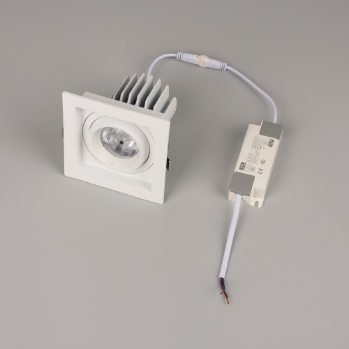 Светильник MS-VORTEX-BUILT-S117x117-20W Warm3000 (WH-WH, 40 deg, 230V) (Arlight, IP20 Металл, 5 лет)