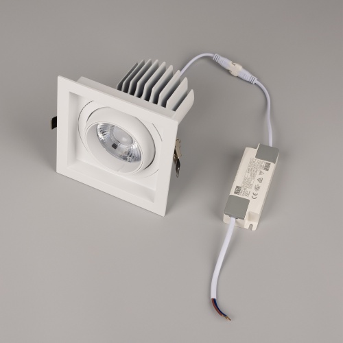 Светильник MS-VORTEX-BUILT-S140x140-30W Warm3000 (WH-WH, 30 deg, 230V) (Arlight, IP20 Металл, 5 лет)