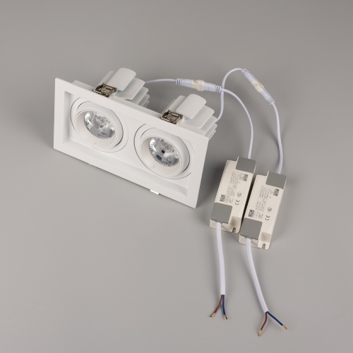 Светильник MS-VORTEX-BUILT-S210x117-2x20W Day4000 (WH-WH, 20 deg, 230V) (Arlight, IP20 Металл, 5 лет)