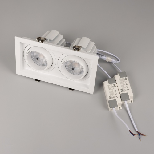 Светильник MS-VORTEX-BUILT-S250x140-2x30W Day4000 (WH-WH, 50 deg, 230V) (Arlight, IP20 Металл, 5 лет)