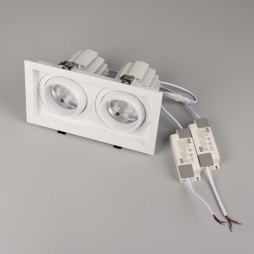 Светильник MS-VORTEX-BUILT-S250x140-2x30W Day4000 (WH-WH, 17 deg, 230V) (Arlight, IP20 Металл, 5 лет)