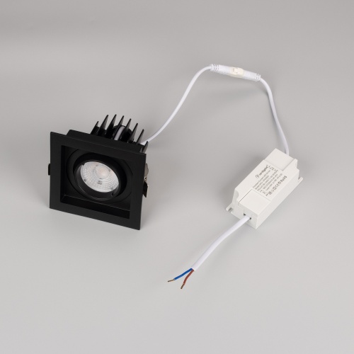 Светильник MS-VORTEX-BUILT-S90x90-12W Warm3000 (BK-BK, 40 deg, 230V) (Arlight, IP20 Металл, 5 лет)