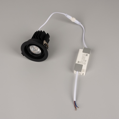 Светильник MS-VORTEX-BUILT-R90-12W Day4000 (BK-BK, 40 deg, 230V) (Arlight, IP20 Металл, 5 лет)