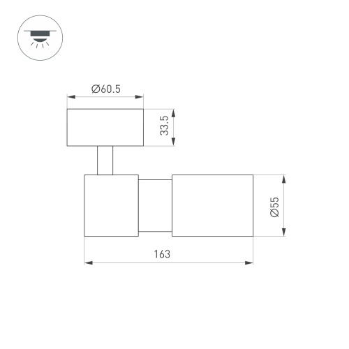 Светильник SP-ARTEMIS-SURFACE-FLAP-R55-12W Warm3000 (WH, 8-80 deg, 230V) (Arlight, IP20 Металл, 5 лет)