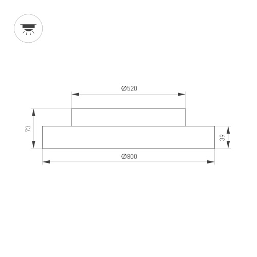 Светильник SP-ESTELY-R800-60W Day4000 (WH, 80 deg, 230V, TRIAC) (Arlight, IP20 Металл, 5 лет)