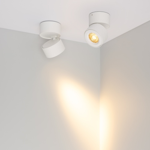 Светильник SP-POINT-SURFACE-R85-12W Warm3200-MIX (WH, 15 deg, 230V) (Arlight, IP20 Металл, 5 лет)
