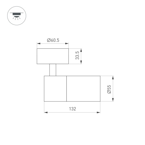 Светильник SP-ARTEMIS-SURFACE-FLAP-R55-12W Warm2700 (BK, 8-80 deg, 230V) (Arlight, IP20 Металл, 5 лет)