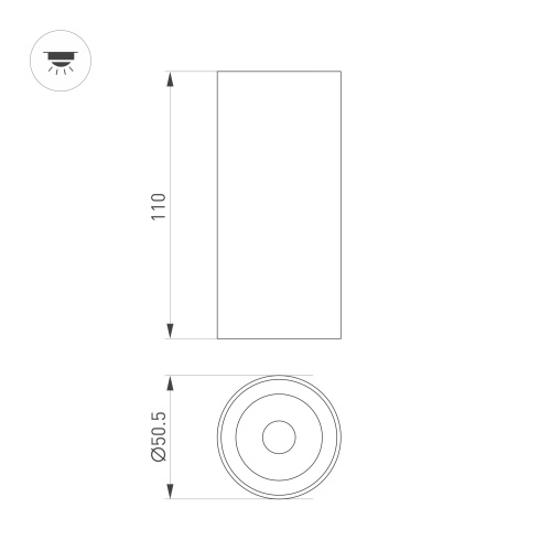 Светильник SP-GABI-SURFACE-R50-9W Day4000 (BK, 36 deg, 230V) (Arlight, IP40 Металл, 5 лет)