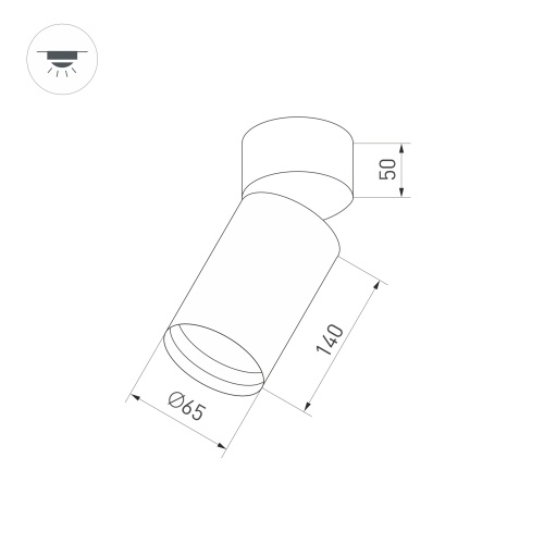 Светильник SP-POLO-SURFACE-FLAP-R65-8W Warm3000 (BK-BK, 40 deg) (Arlight, IP20 Металл, 5 лет)