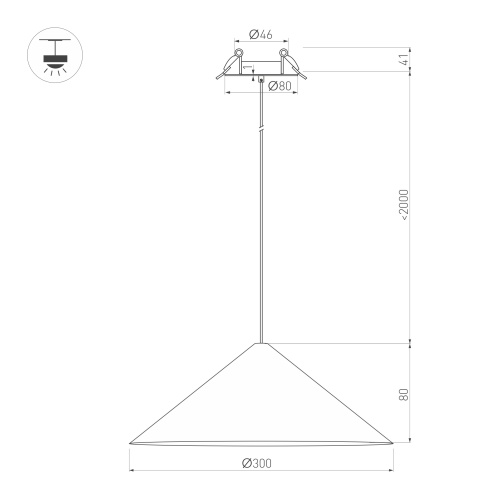 Светильник SP-MAKOTO-R300-10W Warm3000 (WH, 36 deg, 230V, TRIAC) (Arlight, IP20 Металл, 3 года)