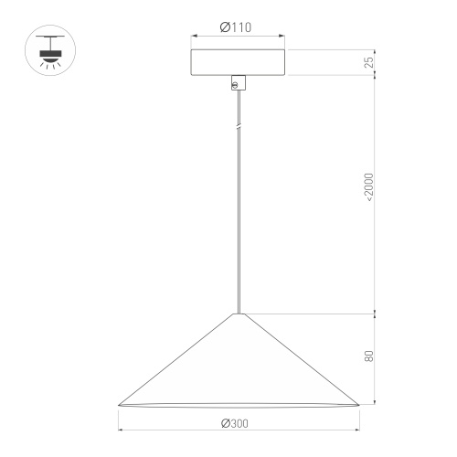 Светильник SP-MAKOTO-R300-10W Warm3000 (WH, 36 deg, 230V, TRIAC) (Arlight, IP20 Металл, 3 года)