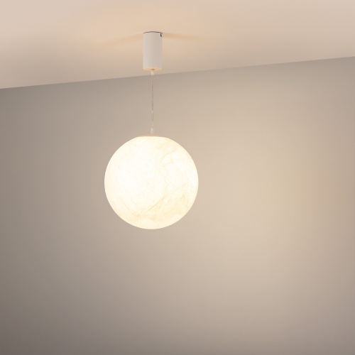 Светильник SP-SILKA-HANG-R300-7W Warm2700 (WH, 330 deg, 230V) (Arlight, IP20, Натуральный шелк, 3 года)