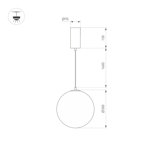 Светильник SP-SILKA-HANG-R300-7W Warm2700 (WH, 330 deg, 230V) (Arlight, IP20 Натуральный шелк, 3 года)