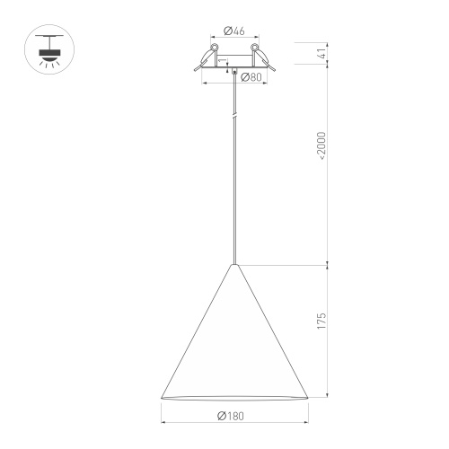 Светильник SP-MAKOTO-R180-10W Warm2700 (BK, 36 deg, 230V, TRIAC) (Arlight, IP20 Металл, 3 года)