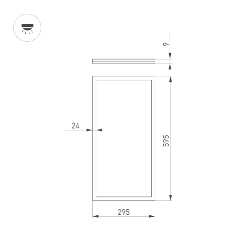 Светильник DL-INTENSO-S300x600-28W Warm3000 (WH, 120 deg, CRI90, 230V) (Arlight, IP40 Металл, 5 лет)