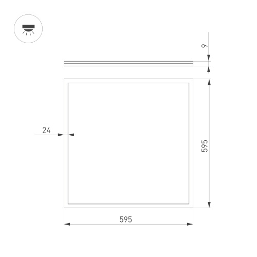 Светильник DL-INTENSO-S600x600-40W Day4000 (WH, 120 deg, CRI90, 230V) (Arlight, IP40 Металл, 5 лет)