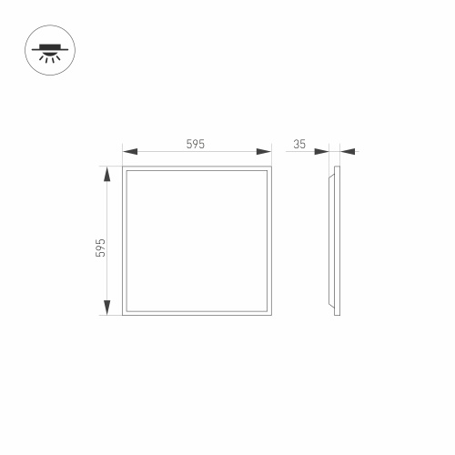 Светильник DL-TITAN-S600x600-40W Day4000-MIX (WH, 120 deg, 30-42V, 950mA) (Arlight, IP20 Металл, 3 года)