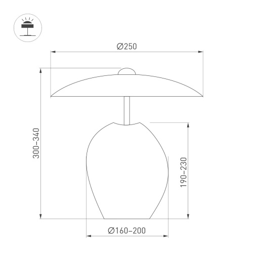 Светильник SP-UMANI-TAB-S25x34-6W Warm2700 (BK, 90 deg, 230V) (Arlight, IP20 Натуральный камень, 5 лет)
