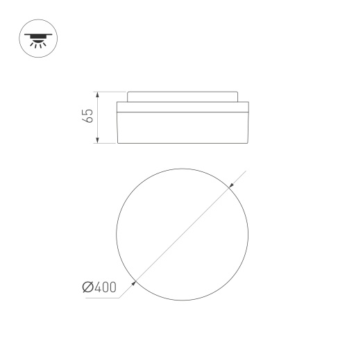 Светильник CL-BOUWER-R400-30W Day4000-MIX (WH, 110 deg, 230V, TRIAC) (Arlight, IP54 Пластик, 5 лет)
