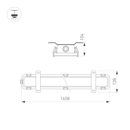 Светильник SP-KATANO-L1600-60W Day4000 (SL, 100 deg, 230V) (Arlight, IP65 Металл, 5 лет)