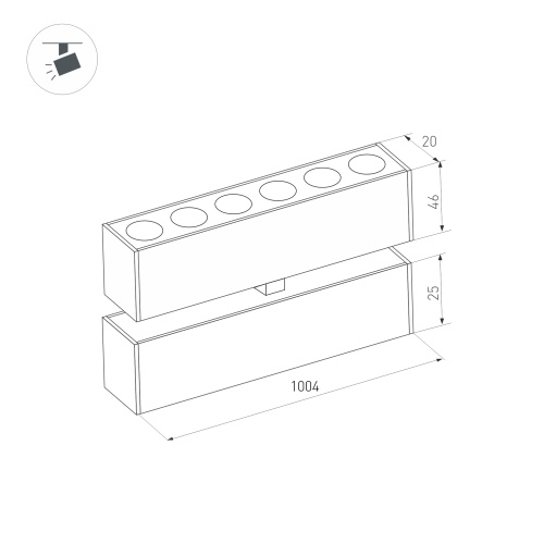Светильник MAG-DOTS-FOLD-25-S1004-30W Day4000 (BK, 30 deg, 24V) (Arlight, IP20 Металл, 5 лет)