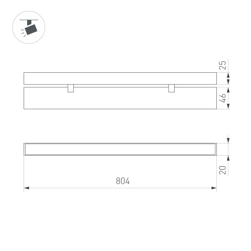 Светильник MAG-FLAT-FOLD-25-S804-24W Warm3000 (BK, 100 deg, 24V) (Arlight, IP20 Металл, 5 лет)