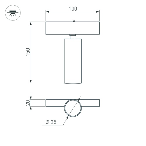 Светильник MAG-SPOT-25-R120-12W Warm3000 (BK, 30 deg, 24V) (Arlight, IP20 Металл, 5 лет)