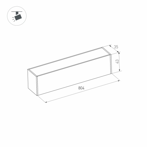 Светильник MAG-FLAT-45-L805-24W Warm3000 (BK, 100 deg, 24V) (Arlight, IP20 Металл, 5 лет)