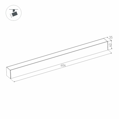 Светильник MAG-FLAT-45-L605-18W Warm3000 (WH, 100 deg, 24V) (Arlight, IP20 Металл, 5 лет)