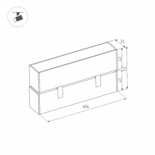 Светильник MAG-FLAT-FOLD-45-S605-18W Warm3000 (WH, 100 deg, 24V) (Arlight, IP20 Металл, 5 лет)