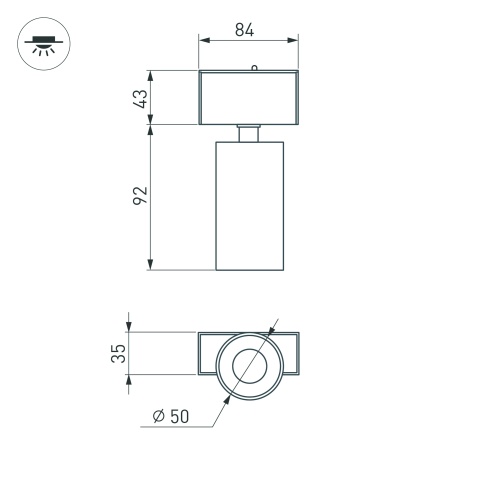 Светильник MAG-SPOT-45-R85-5W Day4000 (WH, 20 deg, 24V) (Arlight, IP20 Металл, 5 лет)