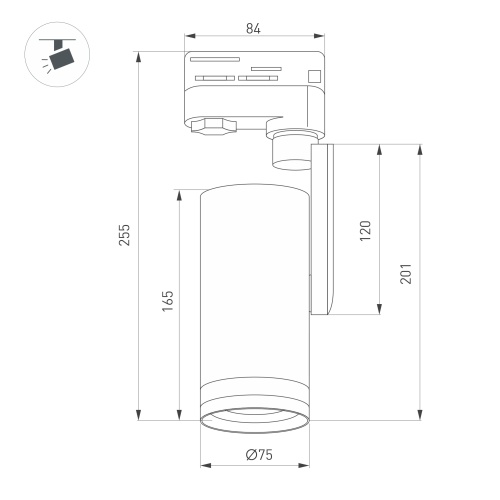 Светильник LGD-URANUS-4TR-R75-18W/25W Warm3500-MIX (WH, 20-50 deg, side holder, 230V) (Arlight, IP20 Металл, 5 лет)