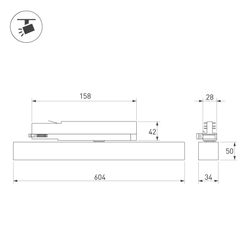 Светильник LGD-FLAT-4TR-S605-25W Day4000 (WH, 100 deg, 230V) (Arlight, IP20 Металл, 3 года)