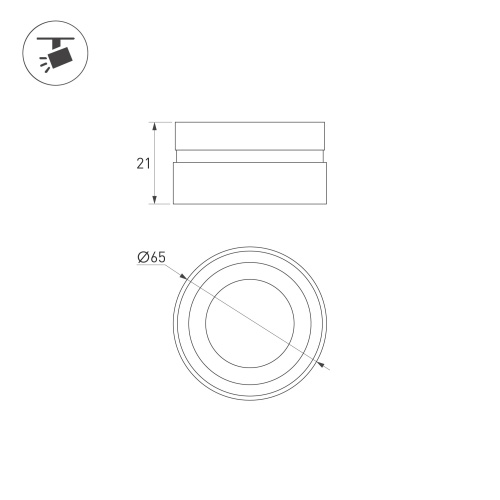 Насадка с фиксированным углом LGD-ARTIFACT-LENS-R65 (BK, 30 deg) (Arlight, Металл)