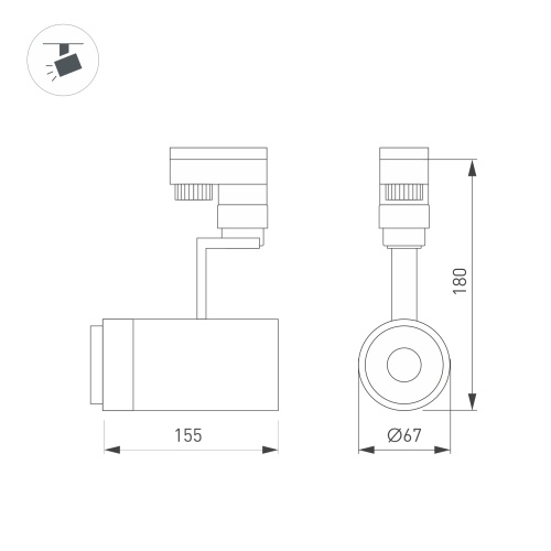 Светильник LGD-ZEUS-TRUECOLOR-4TR-R67-10W Day4000 CRI98 (BK, 20-60 deg, 230V) (Arlight, IP20 Металл, 5 лет)