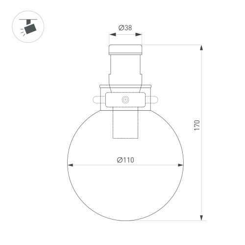 Светильник ART-APRIORI-ZORB-C-R110-5W Day4000 (GD, 85 deg, 48V) (Arlight, IP20 Металл, 3 года)