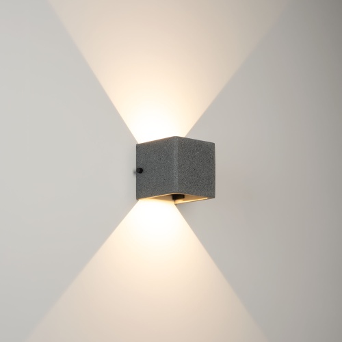 Светильник LGD-PERAN-WALL-S120x120-6W Warm3000 (BK, 0-80 deg, 230V) (Arlight, IP65 Бетон, 3 года)