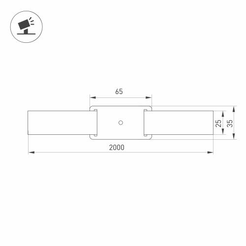 Основание для светильника ALT-BELT-1-2000 (BK) (Arlight, Металл)