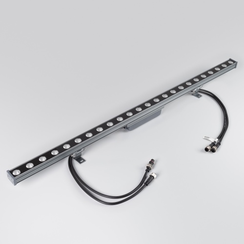 Светодиодный прожектор AR-LINE-1000M-24W-24V RGB (Grey, 30 deg, DMX512) (Arlight, Закрытый)