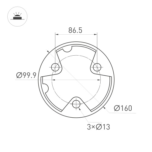 Светильник LGD-CASTELLO-BOLL-H1200-20W Warm3500-MIX (GR, 80 deg, 230V) (Arlight, IP65 Металл, 5 лет)
